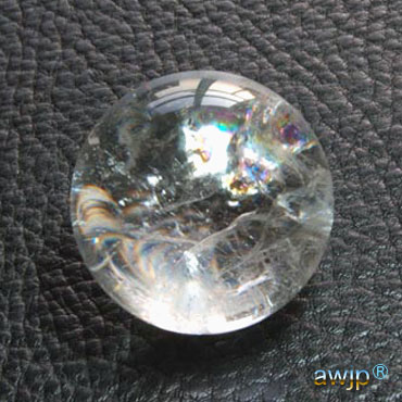 レインボー水晶丸玉・天然水晶丸玉(玉-球) 38.5ミリ玉 Q-08-2