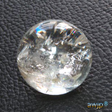 レインボー水晶丸玉・天然水晶丸玉(玉-球) 43.5ミリ玉 Q-08-6