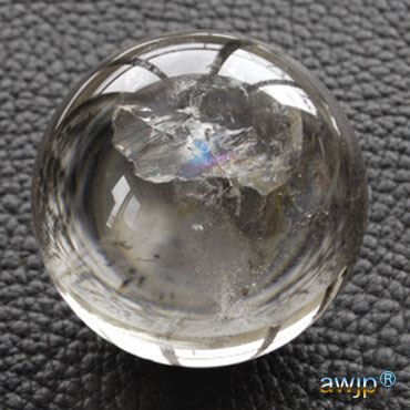 レインボー水晶丸玉・天然水晶丸玉(玉-球) 61ミリ玉 Q-08-13