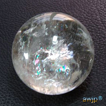 レインボー水晶丸玉・天然水晶丸玉(玉-球) 78ミリ玉 Q-08-19