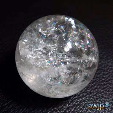 レインボー水晶丸玉・天然水晶丸玉(玉-球) 82ミリ玉 Q-08-22