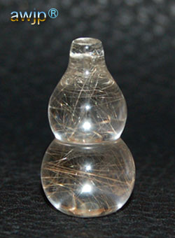 水晶（金針水晶）の 瓢箪（ひょうたん）・Q-15/2-2